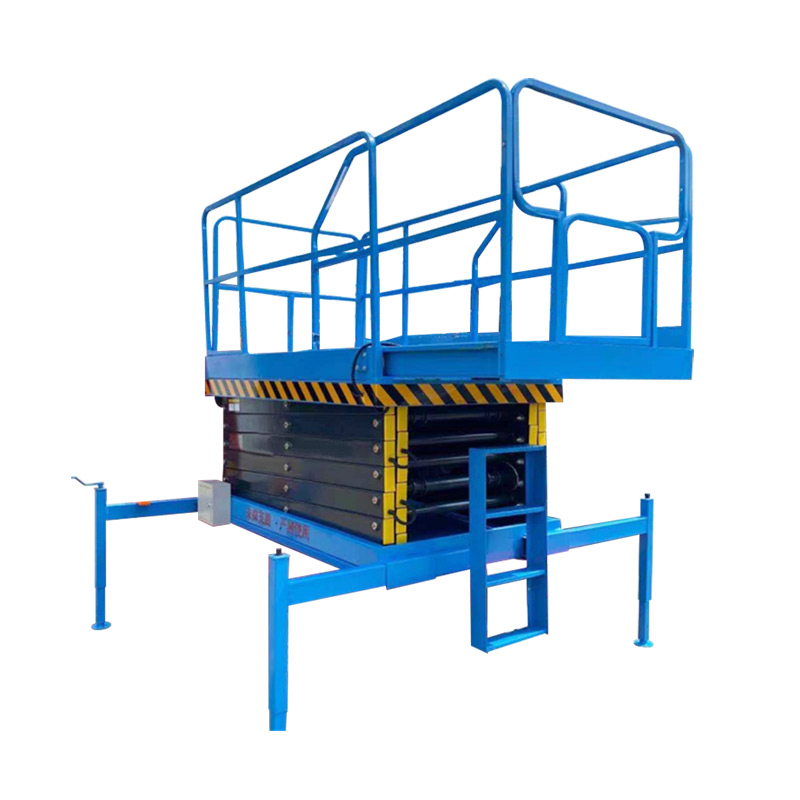 Vehicle mounted scissor type aerial work platform