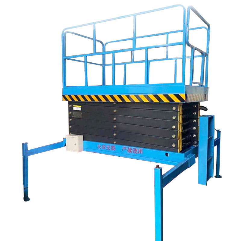Vehicle mounted scissor type aerial work platform