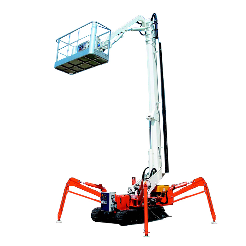 Spider aerial working platforms with straight arm and crank arm