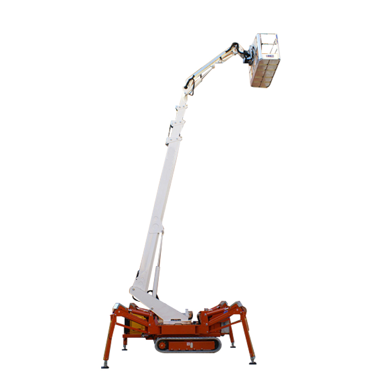 Spider aerial working platforms with straight arm and crank arm