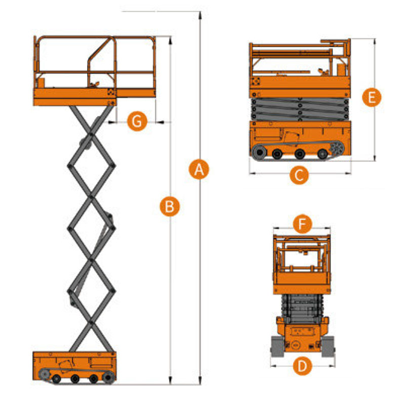 ADYD/LD8-300 Off-road hydraulic mobile tracked crawler aerial work platform