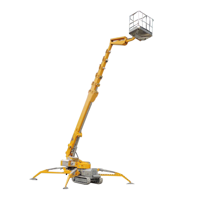 Spider aerial working platforms with straight arm and crank arm