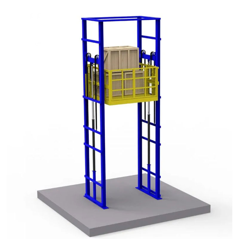 Vertical lead rail lift platform
