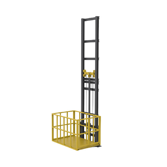 Vertical lead rail lift platform