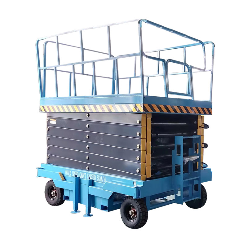 Portable Warehouse Scissor Lift 500kg Trailer Hydraulic Scissor Sky Mobile Elevating Work Vertical Cargo Lift