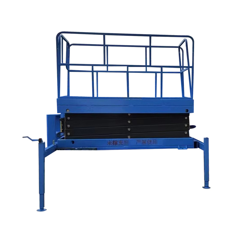 Electric scissor elevator aerial work cargo lift platform for con